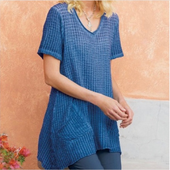 Soft Surroundings Lions Tunic Blue Gauze XS - Picture 1 of 4